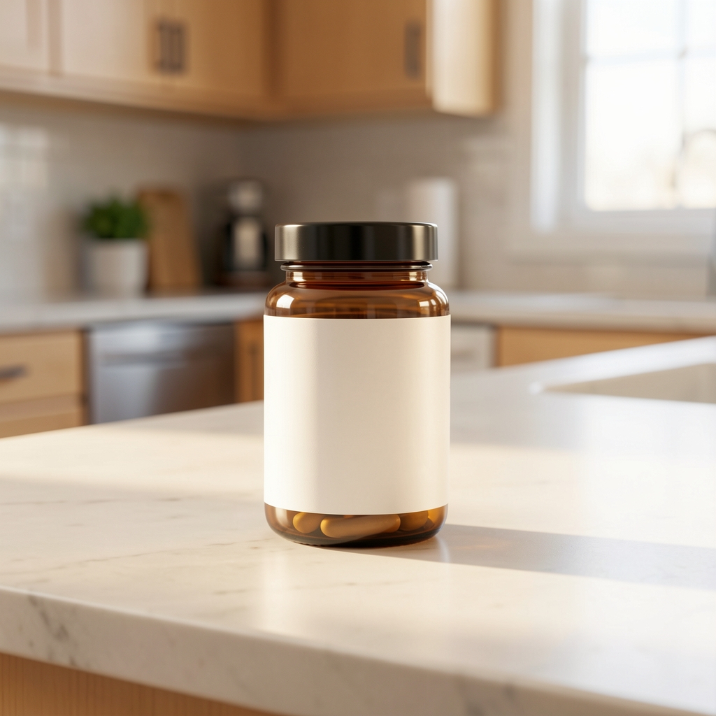 Milk Thistle Complex — daily supplement on a warm, clean kitchen surface
